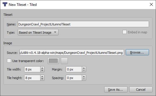 Tiled Editor New Tileset