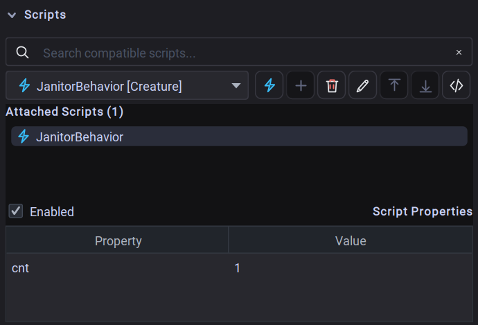 utiLITI Entity Scripts Inspector